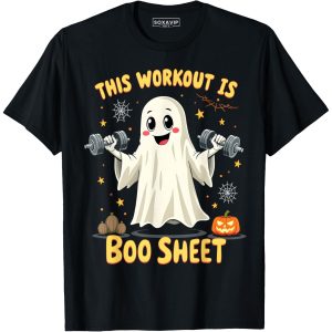 This Workout Is Boo Sheet Ghost Funny Halloween T-Shirt